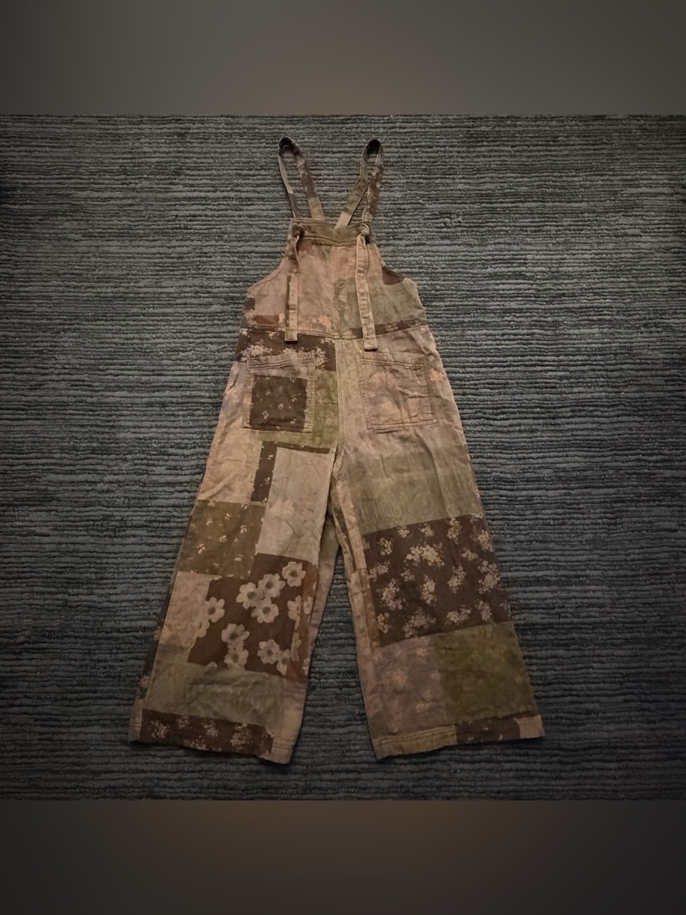 NWT Easel Los Angeles boho floral patchwork utility jumpsuit